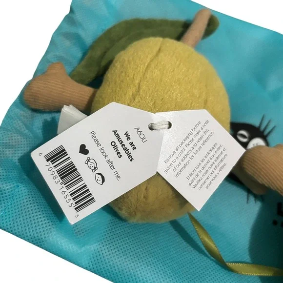 Jellycat Amuseables Olives Green Plush Stuffed Toy A6OLI With Bag NWT BFF Gift - Picture 4 of 6